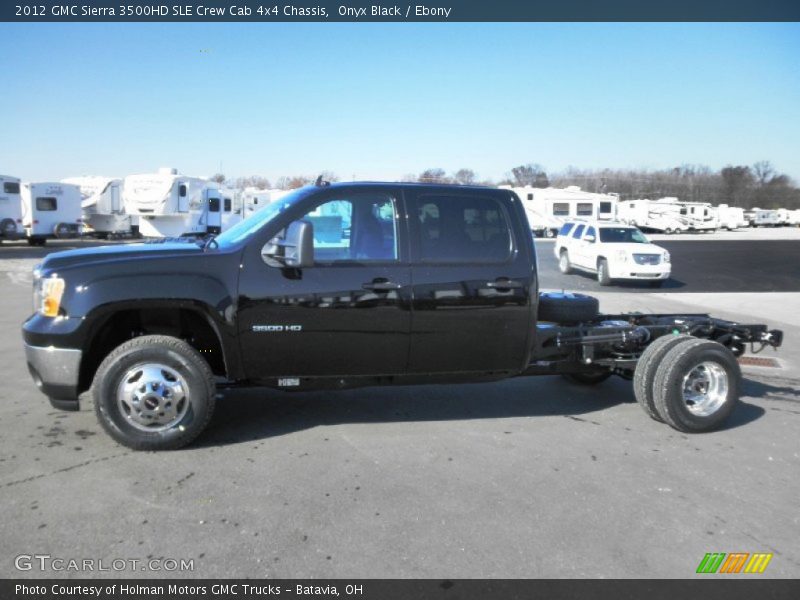  2012 Sierra 3500HD SLE Crew Cab 4x4 Chassis Onyx Black