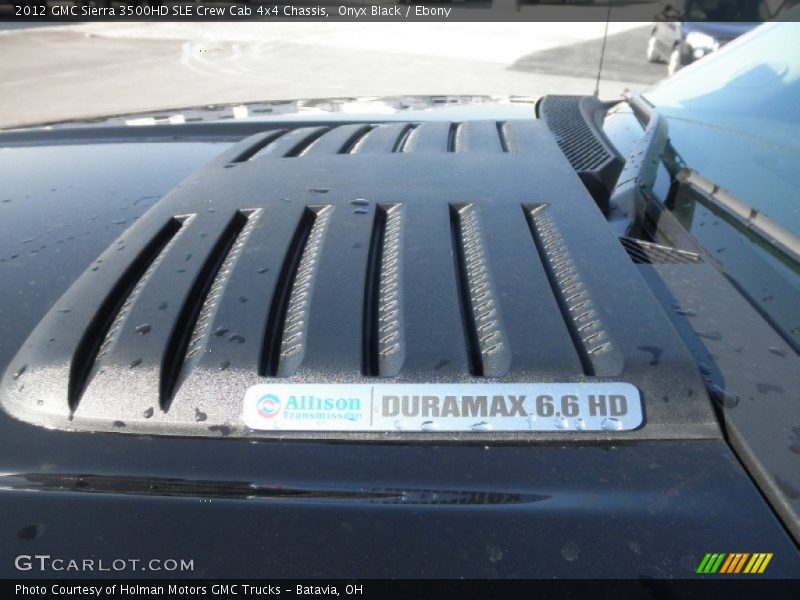 Onyx Black / Ebony 2012 GMC Sierra 3500HD SLE Crew Cab 4x4 Chassis