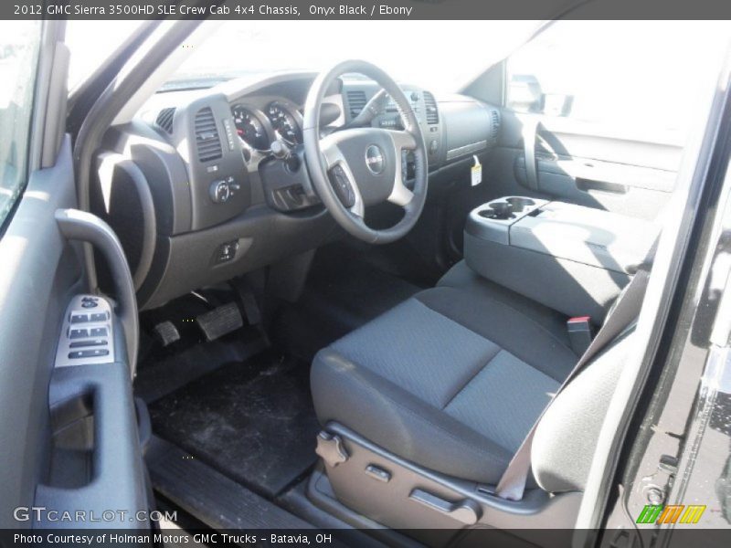 Onyx Black / Ebony 2012 GMC Sierra 3500HD SLE Crew Cab 4x4 Chassis