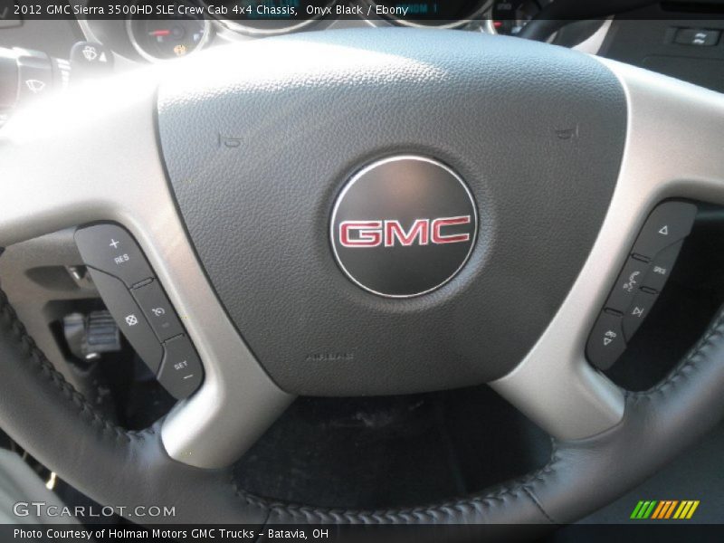 Onyx Black / Ebony 2012 GMC Sierra 3500HD SLE Crew Cab 4x4 Chassis