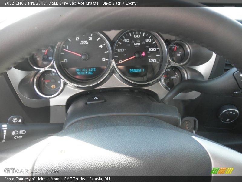Onyx Black / Ebony 2012 GMC Sierra 3500HD SLE Crew Cab 4x4 Chassis