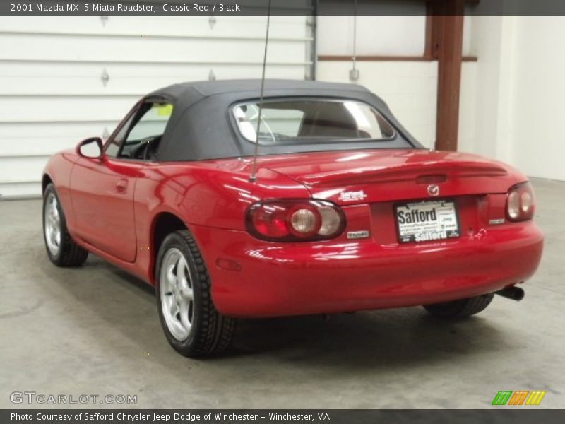 Classic Red / Black 2001 Mazda MX-5 Miata Roadster