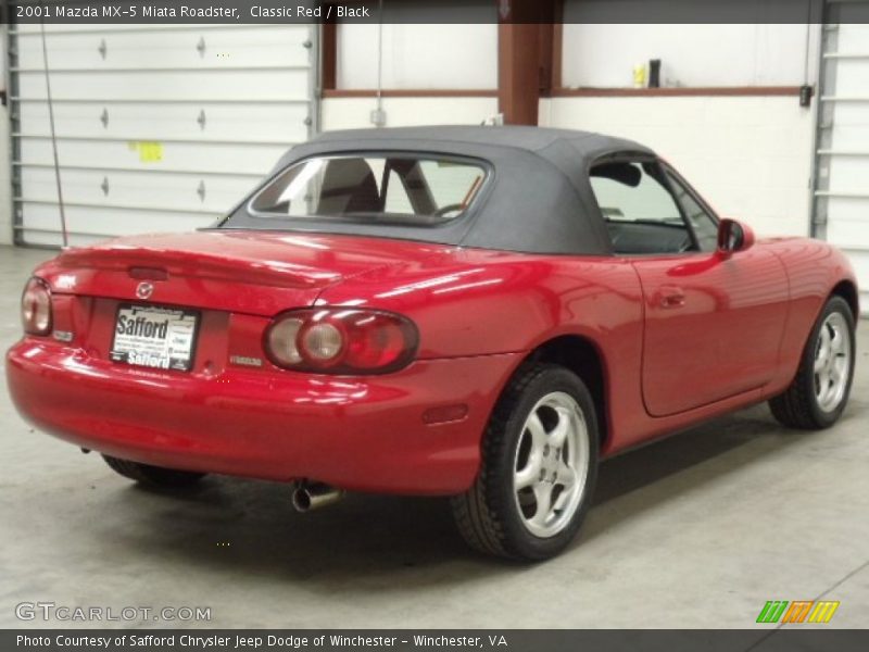 Classic Red / Black 2001 Mazda MX-5 Miata Roadster