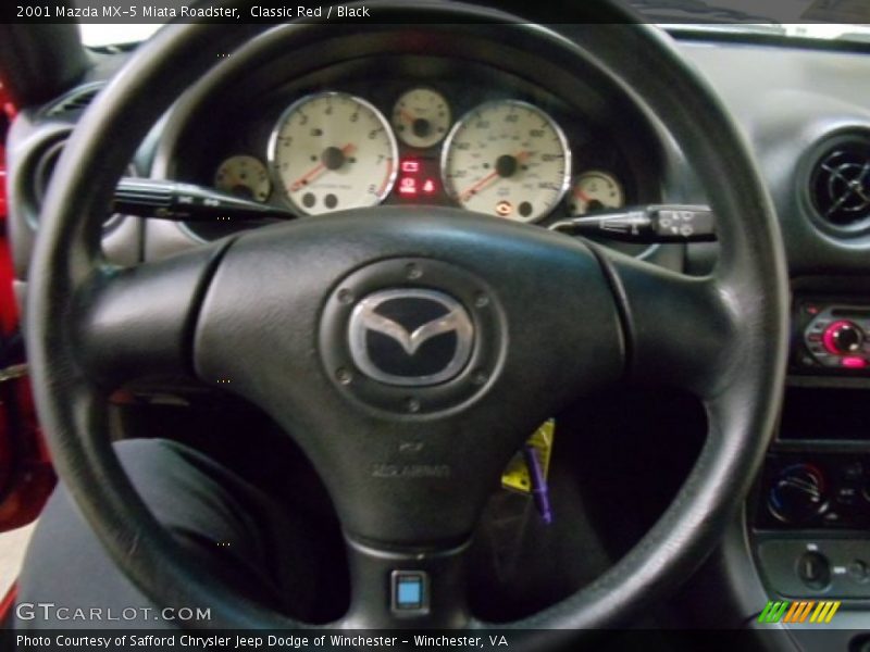Classic Red / Black 2001 Mazda MX-5 Miata Roadster