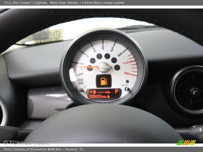 White Silver Metallic / Carbon Black Lounge Leather 2012 Mini Cooper S Clubman