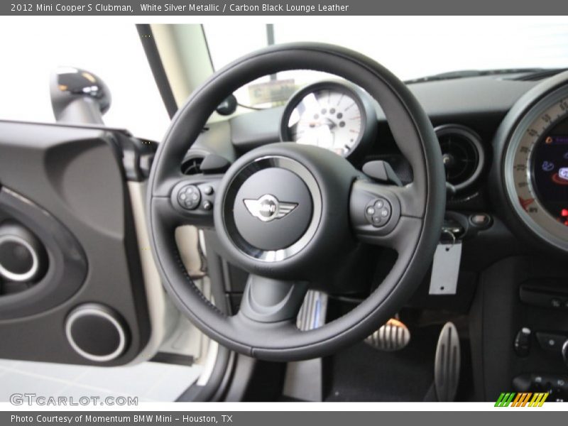 White Silver Metallic / Carbon Black Lounge Leather 2012 Mini Cooper S Clubman