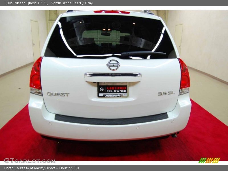 Nordic White Pearl / Gray 2009 Nissan Quest 3.5 SL