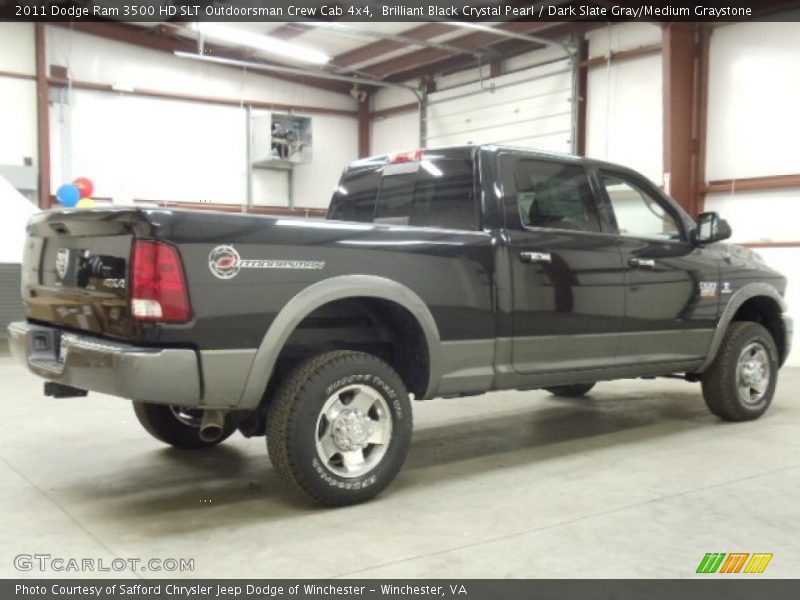 Brilliant Black Crystal Pearl / Dark Slate Gray/Medium Graystone 2011 Dodge Ram 3500 HD SLT Outdoorsman Crew Cab 4x4