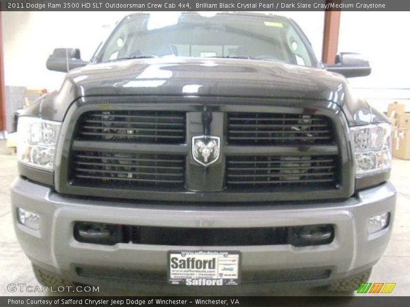 Brilliant Black Crystal Pearl / Dark Slate Gray/Medium Graystone 2011 Dodge Ram 3500 HD SLT Outdoorsman Crew Cab 4x4