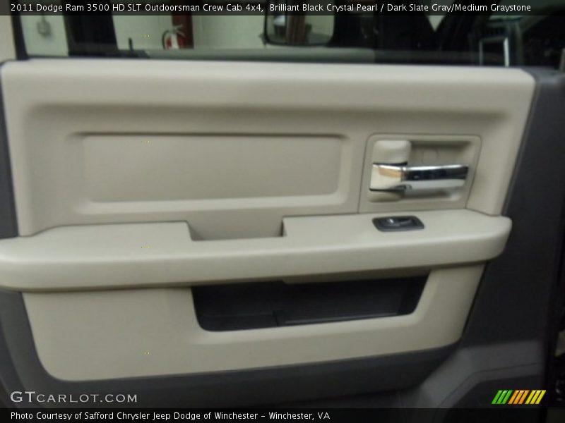 Brilliant Black Crystal Pearl / Dark Slate Gray/Medium Graystone 2011 Dodge Ram 3500 HD SLT Outdoorsman Crew Cab 4x4