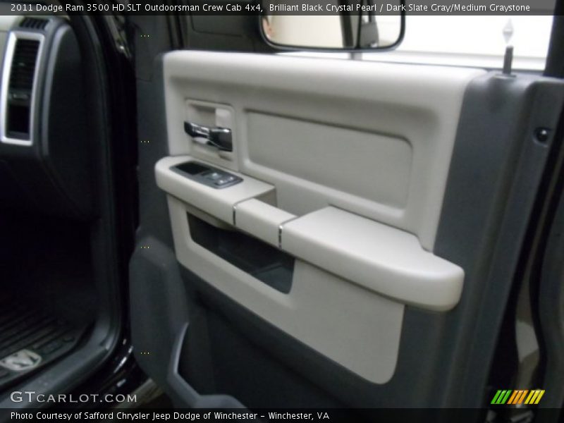 Brilliant Black Crystal Pearl / Dark Slate Gray/Medium Graystone 2011 Dodge Ram 3500 HD SLT Outdoorsman Crew Cab 4x4