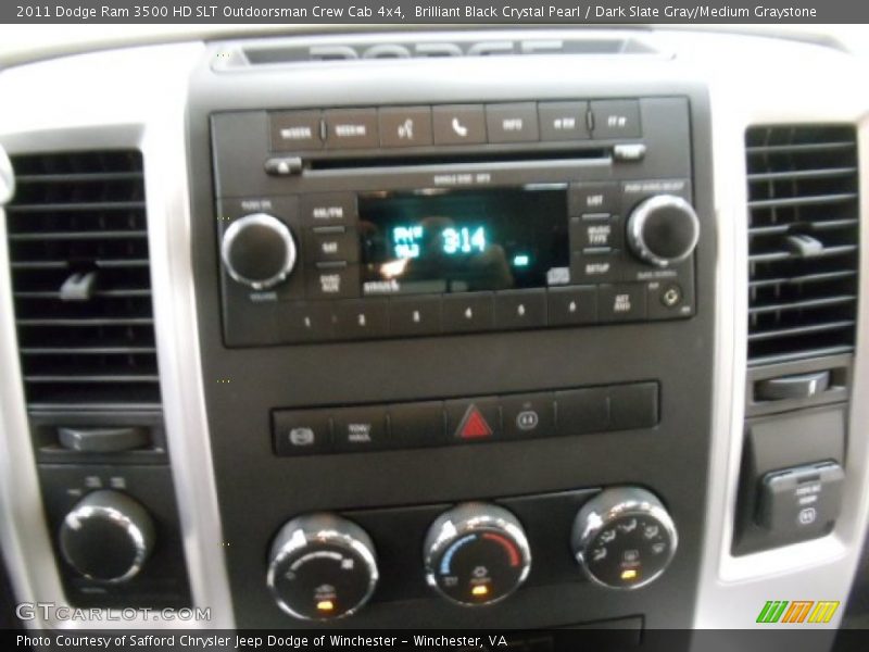 Brilliant Black Crystal Pearl / Dark Slate Gray/Medium Graystone 2011 Dodge Ram 3500 HD SLT Outdoorsman Crew Cab 4x4