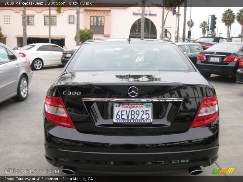 Black / Black 2009 Mercedes-Benz C 300 Sport