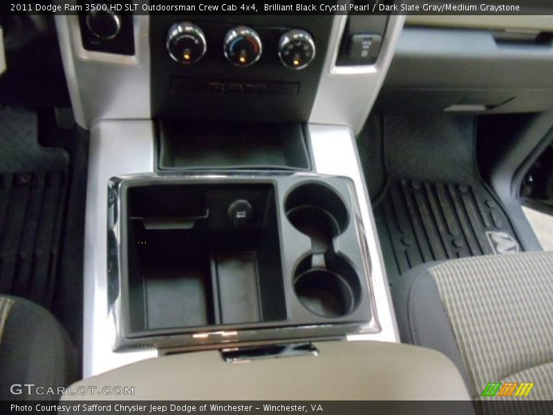 Brilliant Black Crystal Pearl / Dark Slate Gray/Medium Graystone 2011 Dodge Ram 3500 HD SLT Outdoorsman Crew Cab 4x4