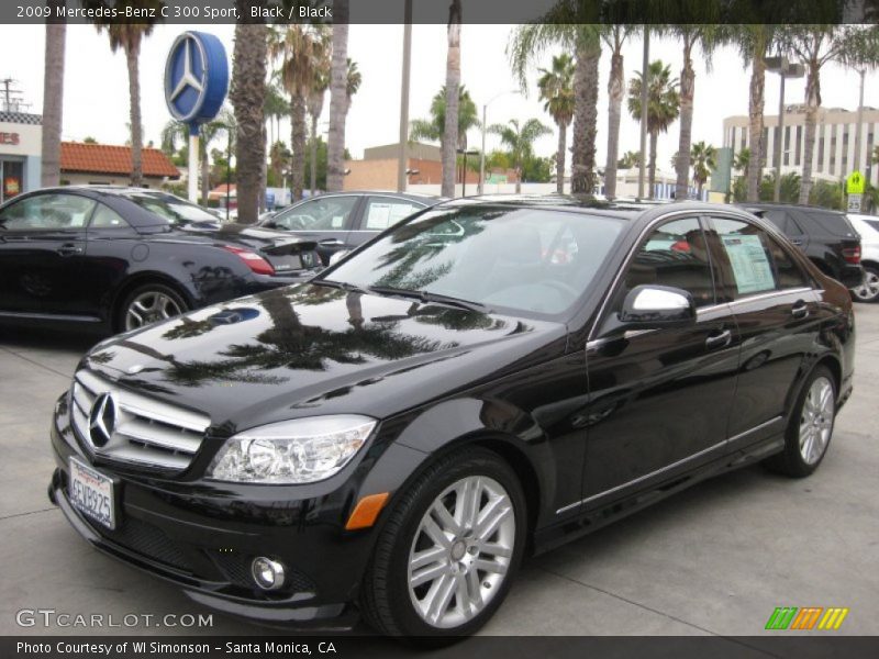 Black / Black 2009 Mercedes-Benz C 300 Sport