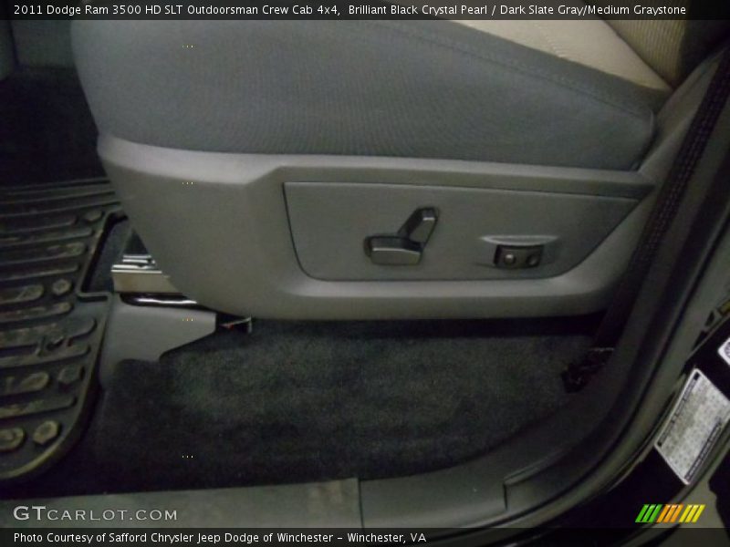 Brilliant Black Crystal Pearl / Dark Slate Gray/Medium Graystone 2011 Dodge Ram 3500 HD SLT Outdoorsman Crew Cab 4x4
