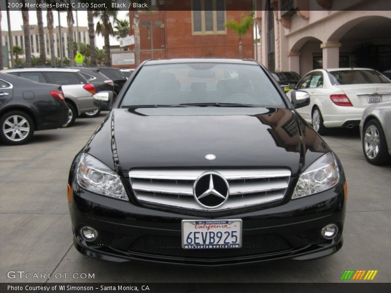Black / Black 2009 Mercedes-Benz C 300 Sport