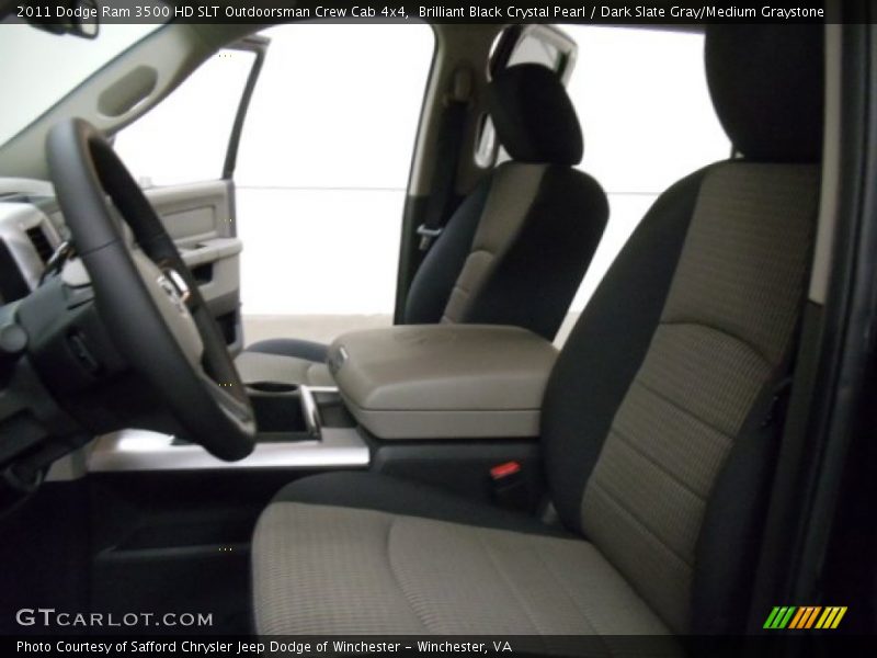 Brilliant Black Crystal Pearl / Dark Slate Gray/Medium Graystone 2011 Dodge Ram 3500 HD SLT Outdoorsman Crew Cab 4x4