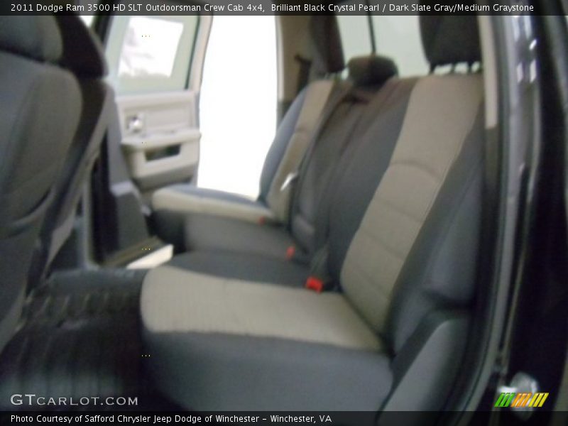 Brilliant Black Crystal Pearl / Dark Slate Gray/Medium Graystone 2011 Dodge Ram 3500 HD SLT Outdoorsman Crew Cab 4x4