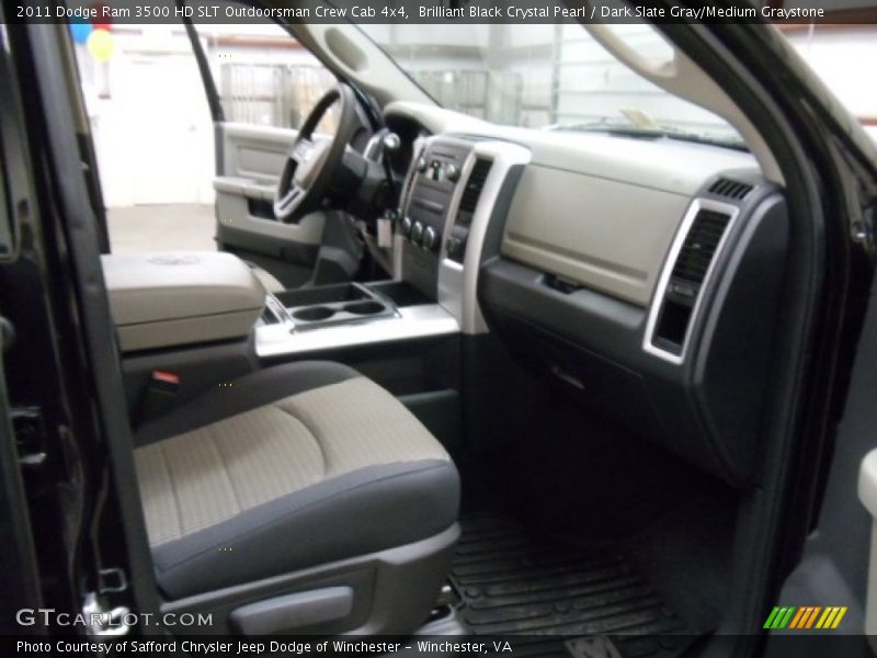 Brilliant Black Crystal Pearl / Dark Slate Gray/Medium Graystone 2011 Dodge Ram 3500 HD SLT Outdoorsman Crew Cab 4x4