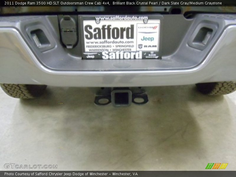 Brilliant Black Crystal Pearl / Dark Slate Gray/Medium Graystone 2011 Dodge Ram 3500 HD SLT Outdoorsman Crew Cab 4x4