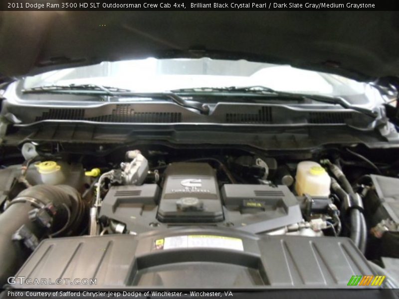 Brilliant Black Crystal Pearl / Dark Slate Gray/Medium Graystone 2011 Dodge Ram 3500 HD SLT Outdoorsman Crew Cab 4x4