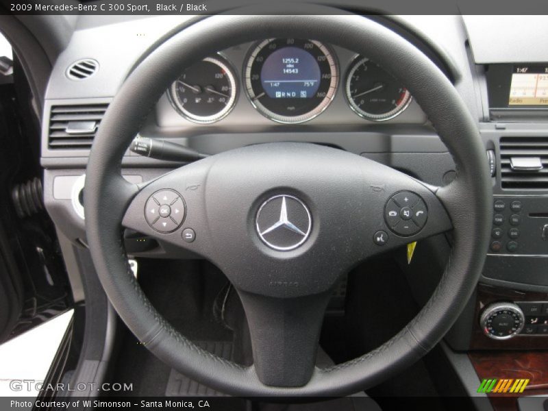 Black / Black 2009 Mercedes-Benz C 300 Sport
