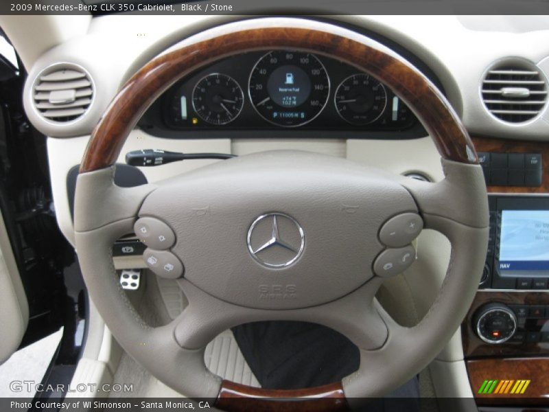 Black / Stone 2009 Mercedes-Benz CLK 350 Cabriolet