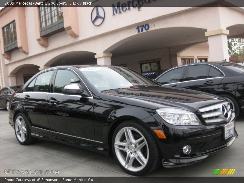 Black / Black 2009 Mercedes-Benz C 300 Sport