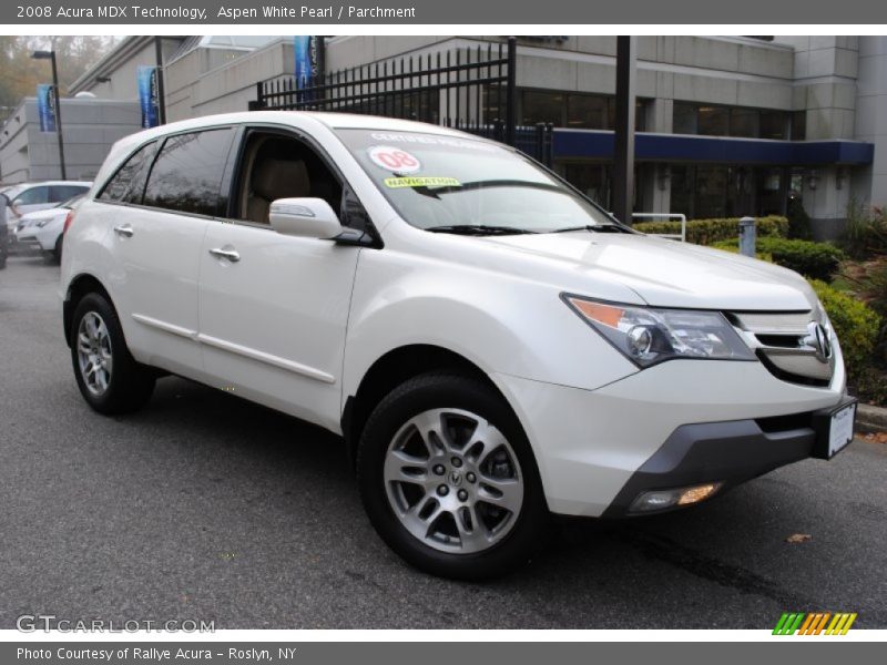 Aspen White Pearl / Parchment 2008 Acura MDX Technology