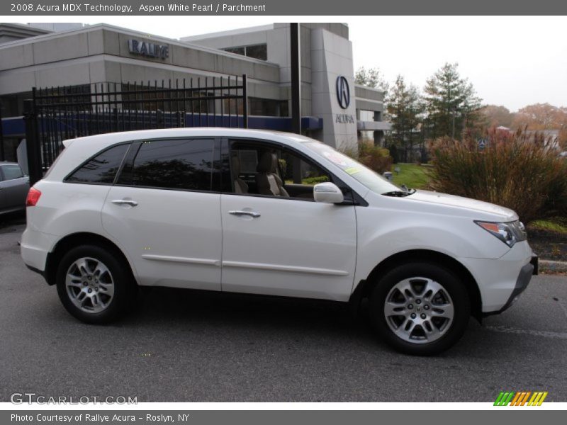 Aspen White Pearl / Parchment 2008 Acura MDX Technology