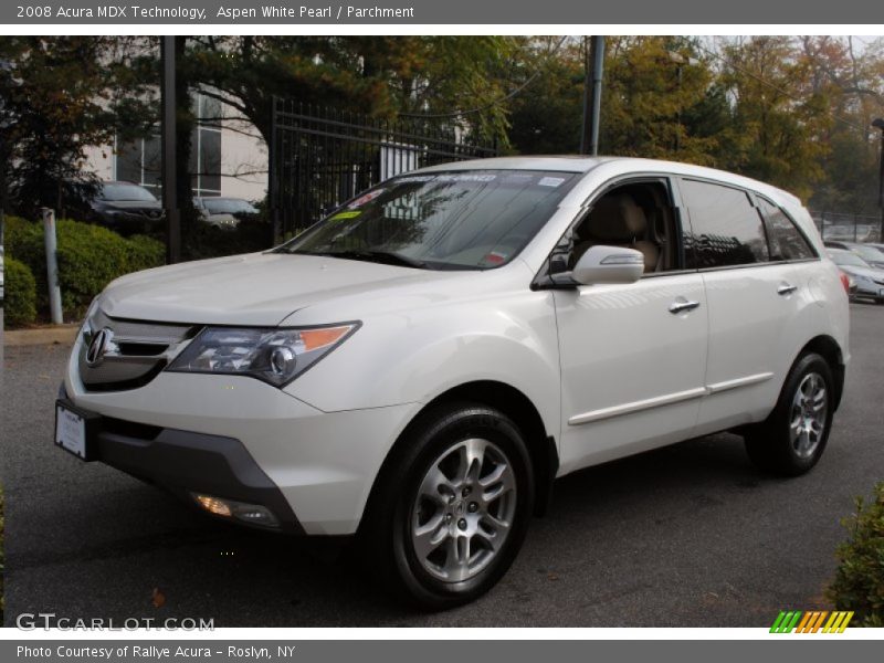 Aspen White Pearl / Parchment 2008 Acura MDX Technology