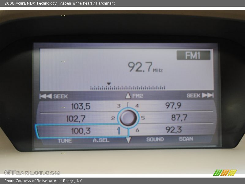 Aspen White Pearl / Parchment 2008 Acura MDX Technology