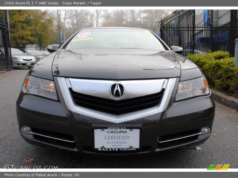 Grigio Metallic / Taupe 2009 Acura RL 3.7 AWD Sedan