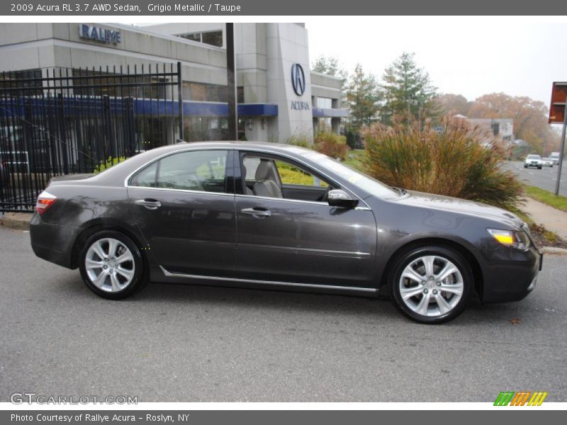 Grigio Metallic / Taupe 2009 Acura RL 3.7 AWD Sedan