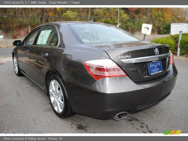 Grigio Metallic / Taupe 2009 Acura RL 3.7 AWD Sedan