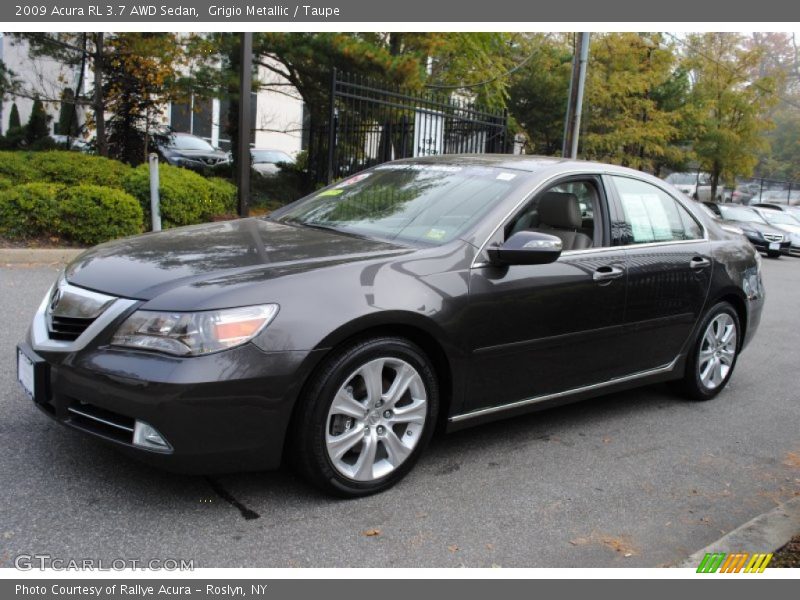 Grigio Metallic / Taupe 2009 Acura RL 3.7 AWD Sedan