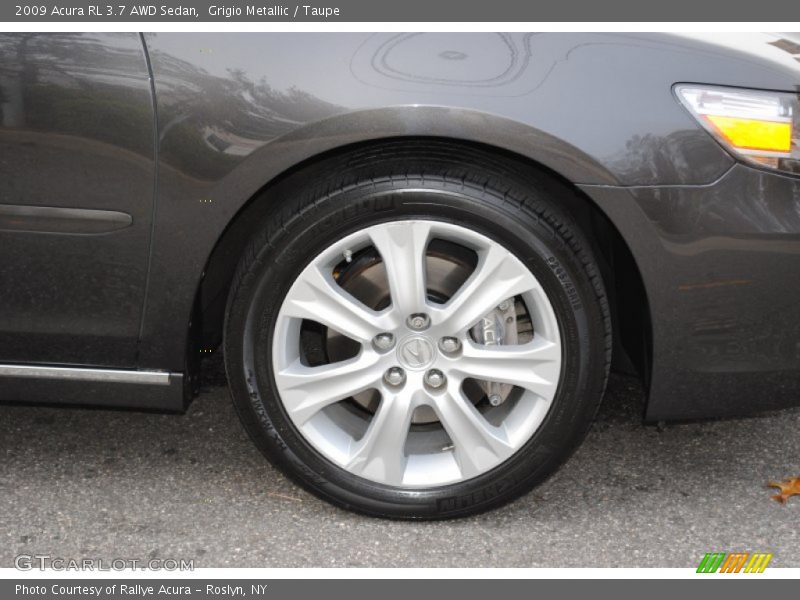 Grigio Metallic / Taupe 2009 Acura RL 3.7 AWD Sedan