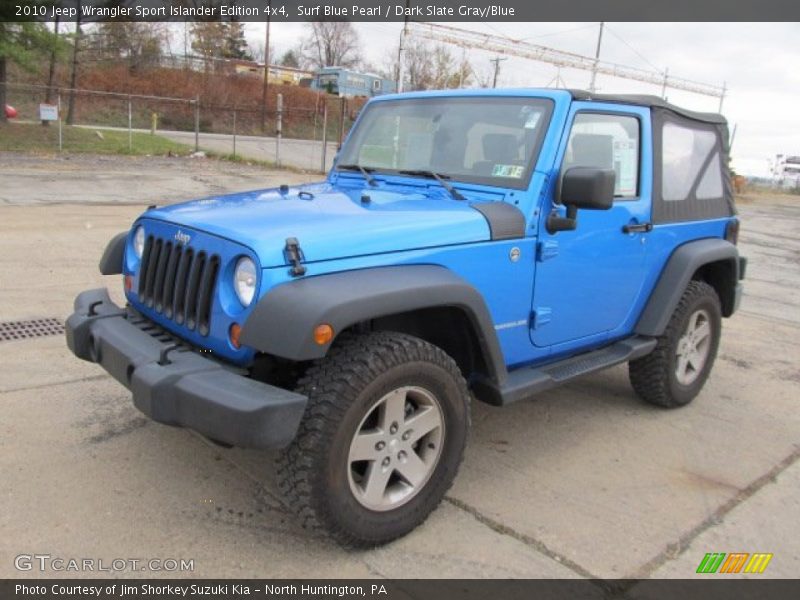 Surf Blue Pearl / Dark Slate Gray/Blue 2010 Jeep Wrangler Sport Islander Edition 4x4