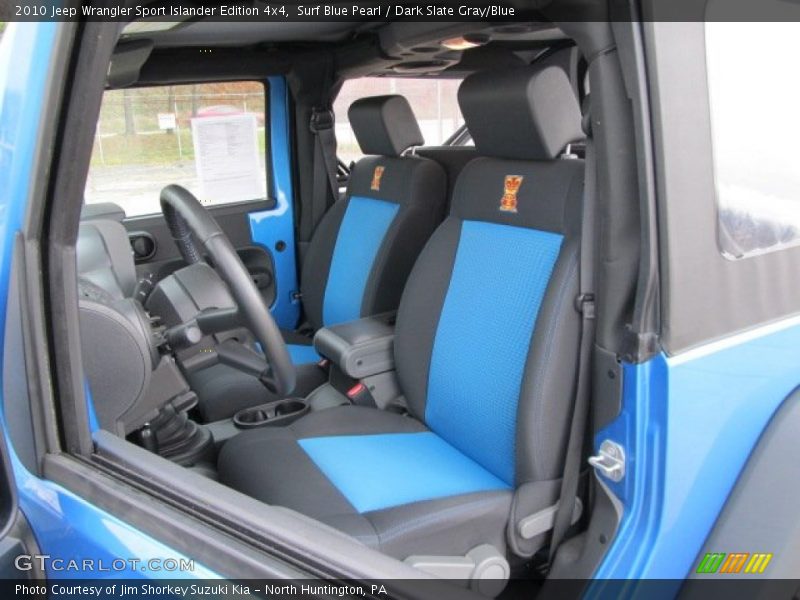 Islander edition drivers seat in Dark Slate Gray/Blue - 2010 Jeep Wrangler Sport Islander Edition 4x4