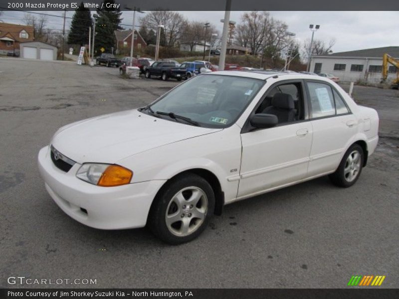 White / Gray 2000 Mazda Protege ES