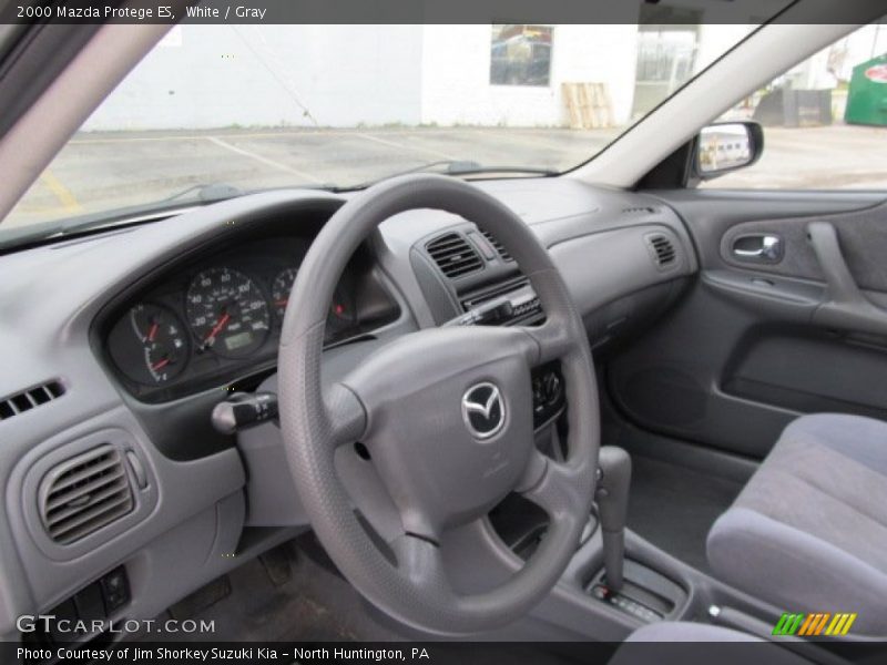 White / Gray 2000 Mazda Protege ES