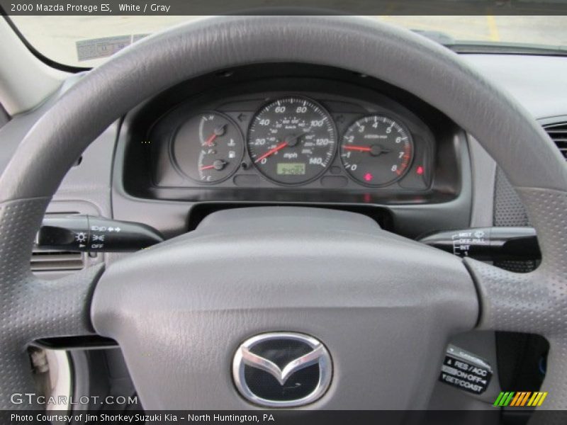 White / Gray 2000 Mazda Protege ES