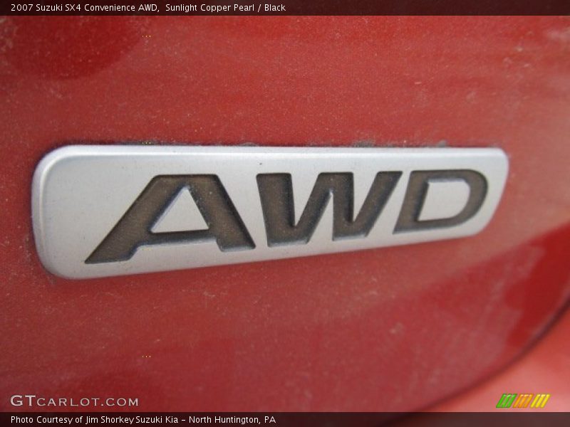 Sunlight Copper Pearl / Black 2007 Suzuki SX4 Convenience AWD