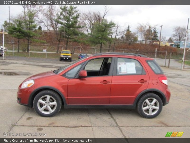 Sunlight Copper Pearl / Black 2007 Suzuki SX4 Convenience AWD