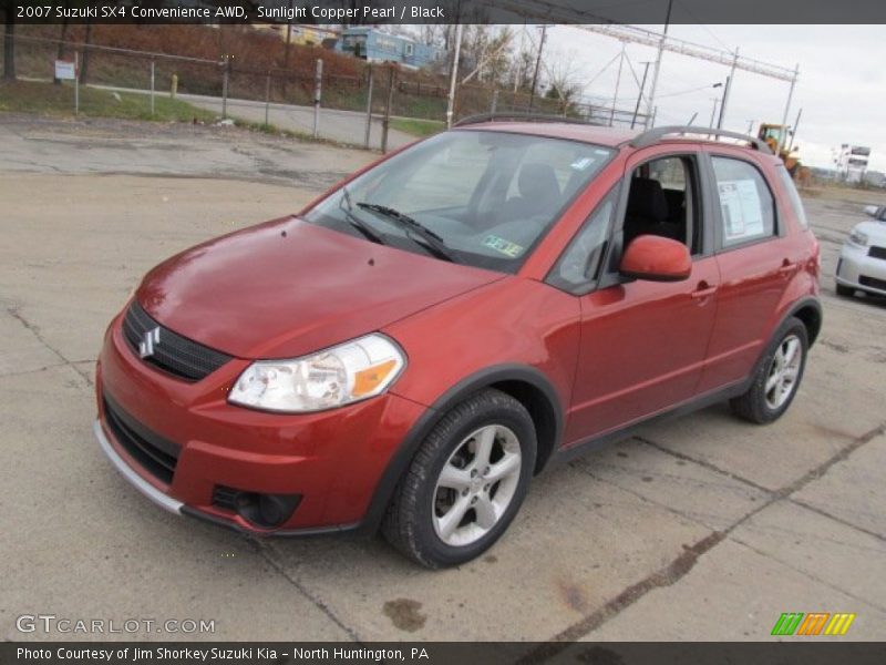 Sunlight Copper Pearl / Black 2007 Suzuki SX4 Convenience AWD