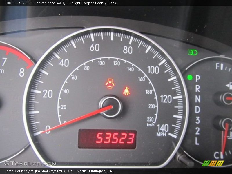 Sunlight Copper Pearl / Black 2007 Suzuki SX4 Convenience AWD
