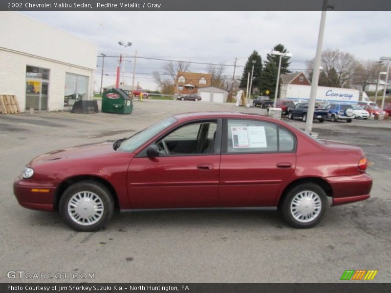 Redfire Metallic / Gray 2002 Chevrolet Malibu Sedan