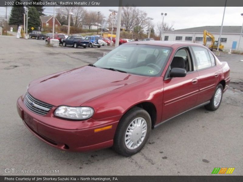 Redfire Metallic / Gray 2002 Chevrolet Malibu Sedan