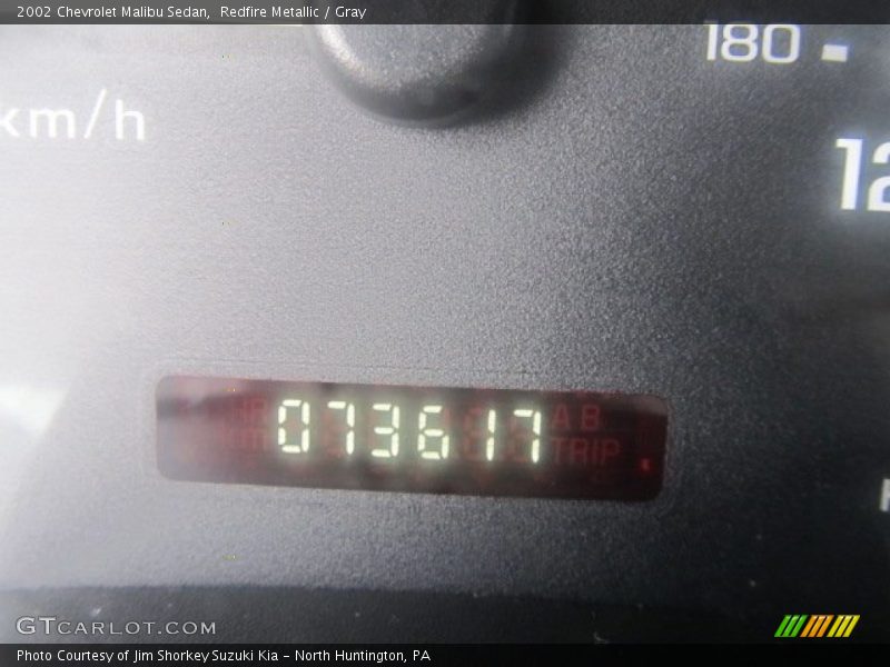 Redfire Metallic / Gray 2002 Chevrolet Malibu Sedan